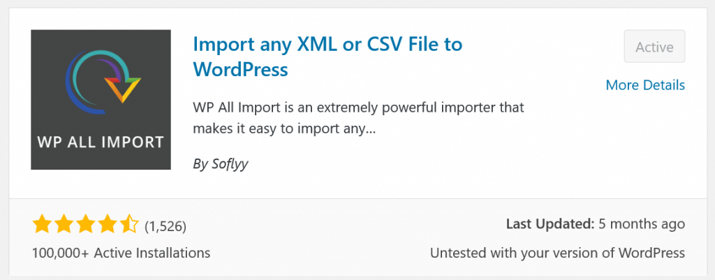 Import any XML or CSV File to WordPress. WP All Import plugin.