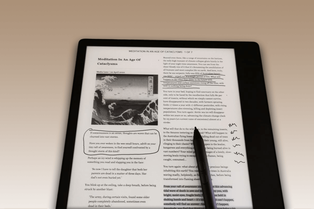 Kobo Elipsa: Marking up web articles and EPUBs 